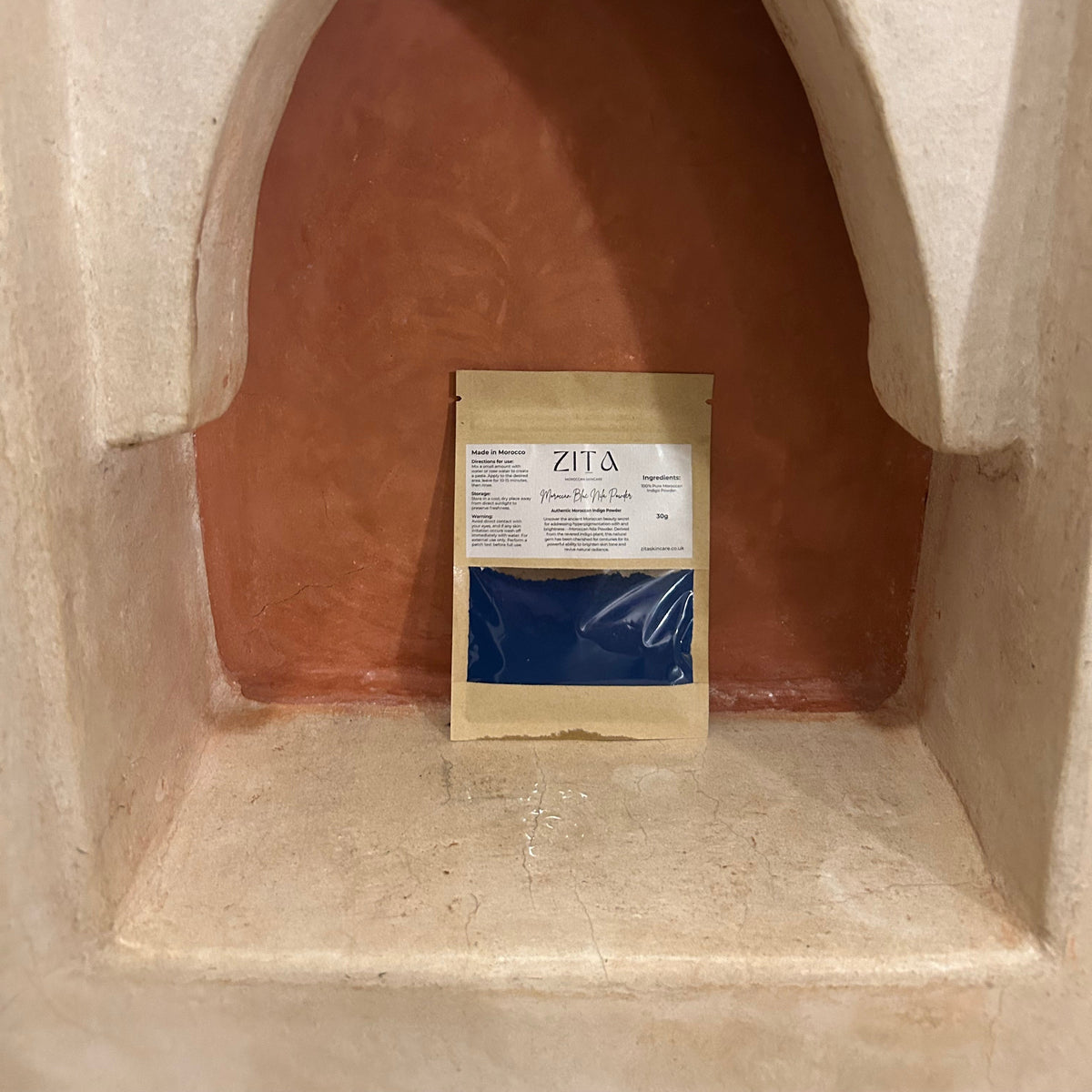 A small package of Moroccan Nila Powder brightening face mask.