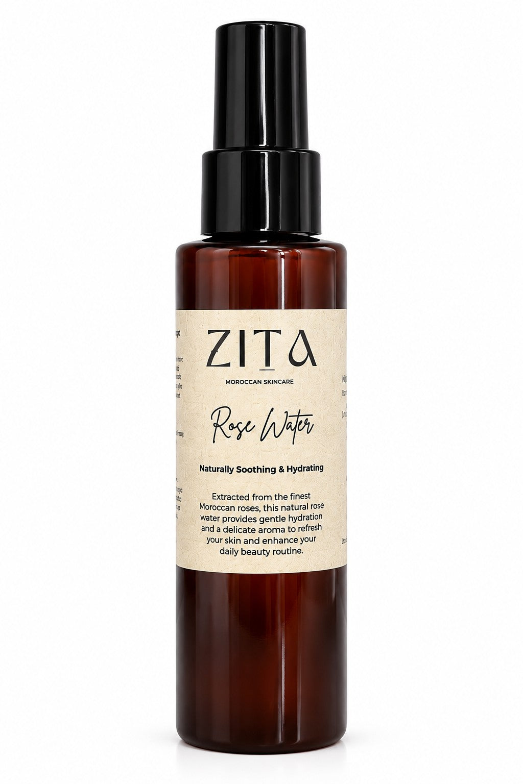 Zita Moroccan Rose Water 100ml spray bottle